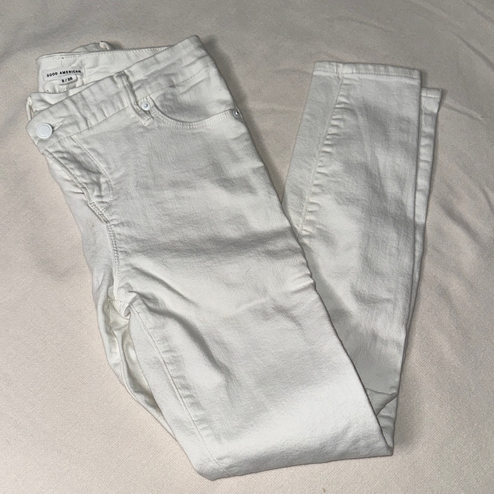 Good American White Denim Jeans